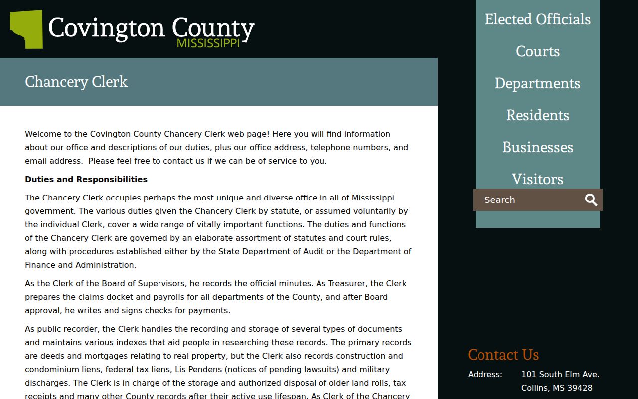 Covington civil docket Chancery Clerk records office