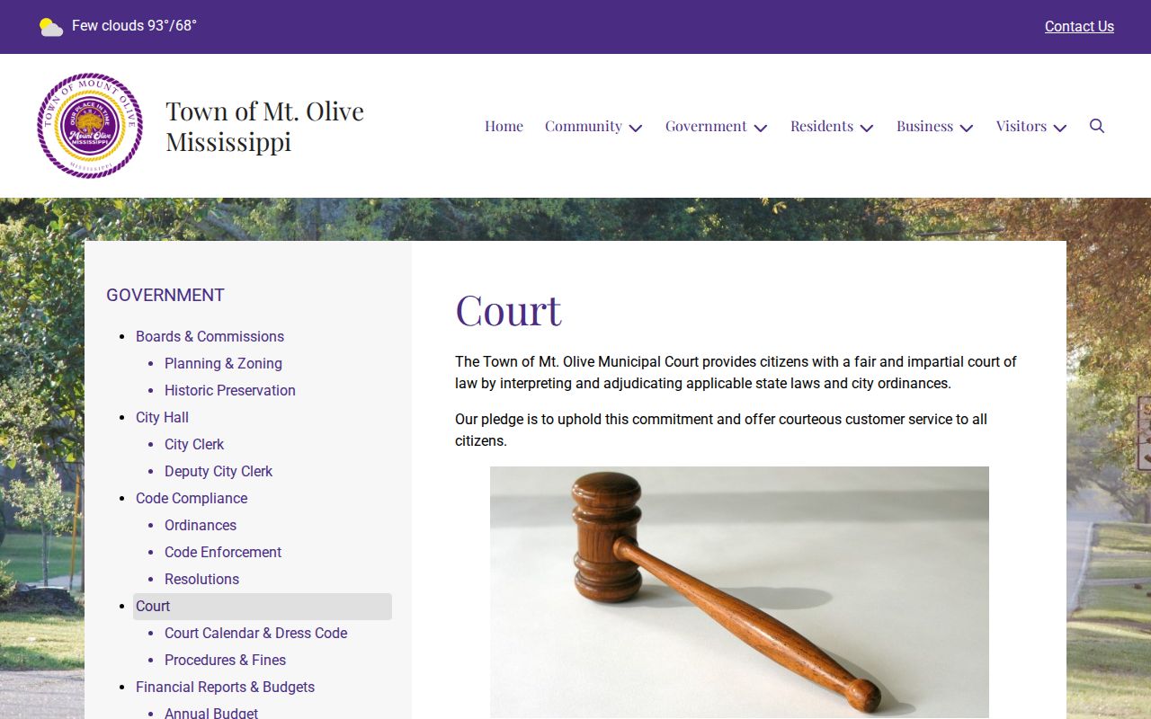 Mount Olive court docket Municipal Court information